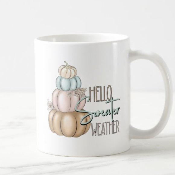 HELLO SWEATER WEATHER MUG 12 OZ - Picture 2 of 4